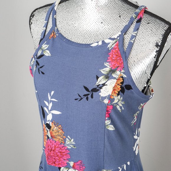 NWT Planet Gold Blue  Skater Dress Juniors XL - Picture 2 of 5